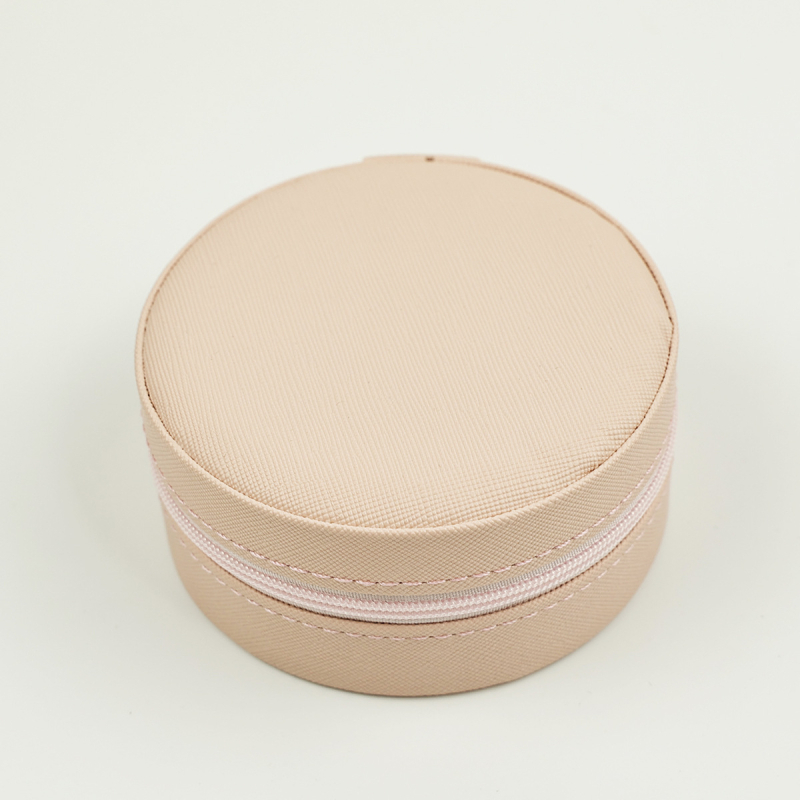 Apvali vieno sluoksnio juvelyrinių dėžutė, nešiojamas kelioninis įpakavimas auskaroms, Cortical medžiaga