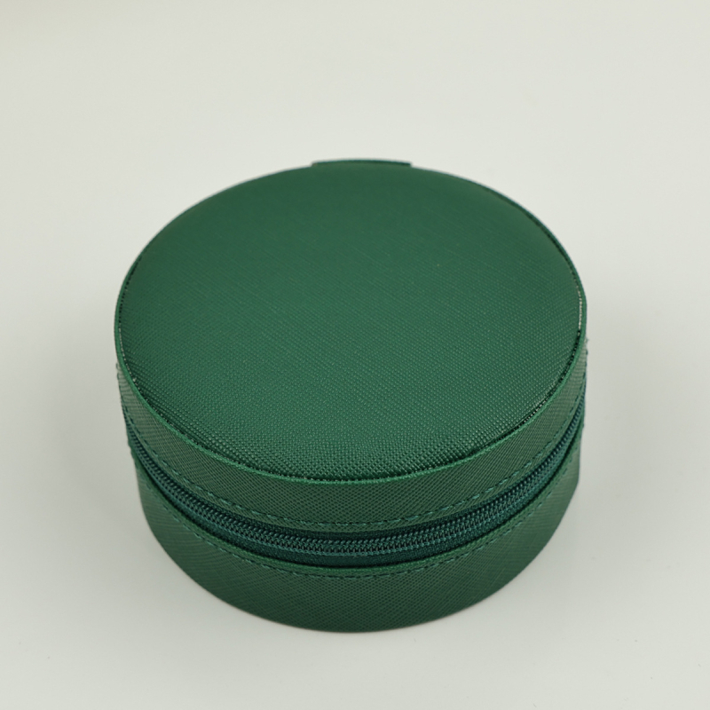 Apvali vieno sluoksnio juvelyrinių dėžutė, nešiojamas kelioninis įpakavimas auskaroms, Cortical medžiaga