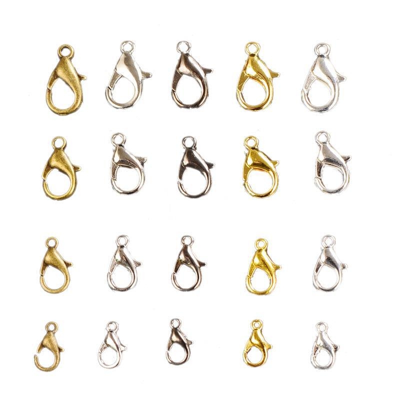 Set 302 lobster kopča za nakit — kopče za lančiće, kopče za privjeske, klizne kopče, konektori za narukvice, DIY dodaci za perle