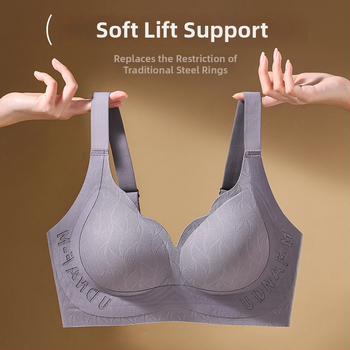 Bezšuvju plus izmēra krūšturis, Push-Up, 3/4 kausi, lielāku krūšu minimizētājs