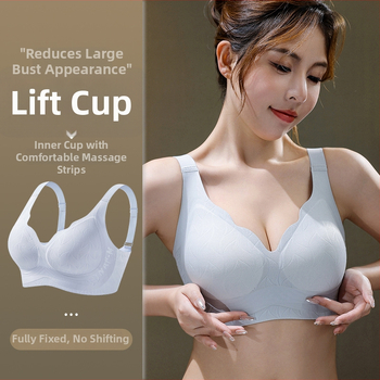 Bezšuvju plus izmēra krūšturis, Push-Up, 3/4 kausi, lielāku krūšu minimizētājs