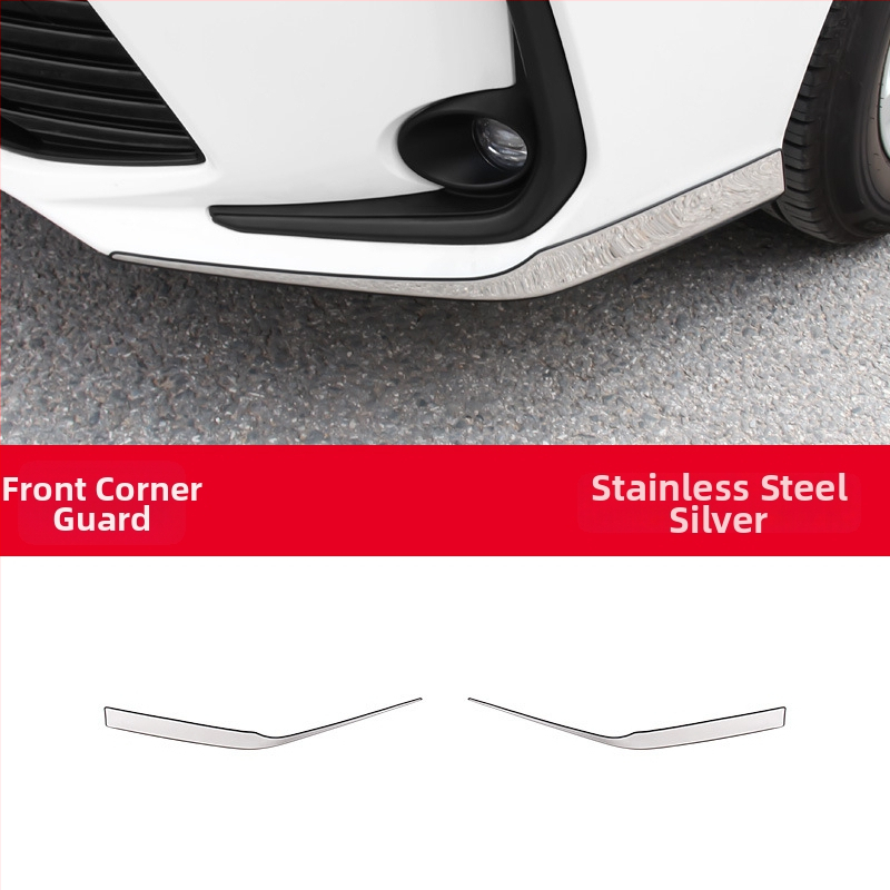 Toyota Corolla 2019–2024 jaoks: esikaitseraiba, nurga kaitse, udutuled dekoratiivne joon; ei ühildu sportversiooniga.