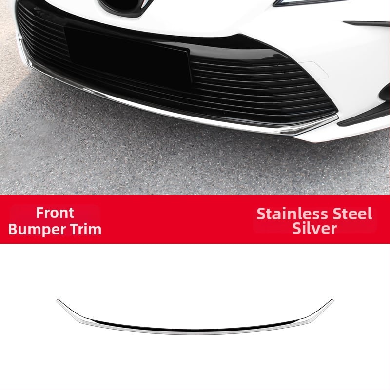 Toyota Corolla 2019–2024 jaoks: esikaitseraiba, nurga kaitse, udutuled dekoratiivne joon; ei ühildu sportversiooniga.