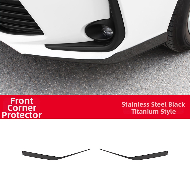 Toyota Corolla 2019–2024 jaoks: esikaitseraiba, nurga kaitse, udutuled dekoratiivne joon; ei ühildu sportversiooniga.