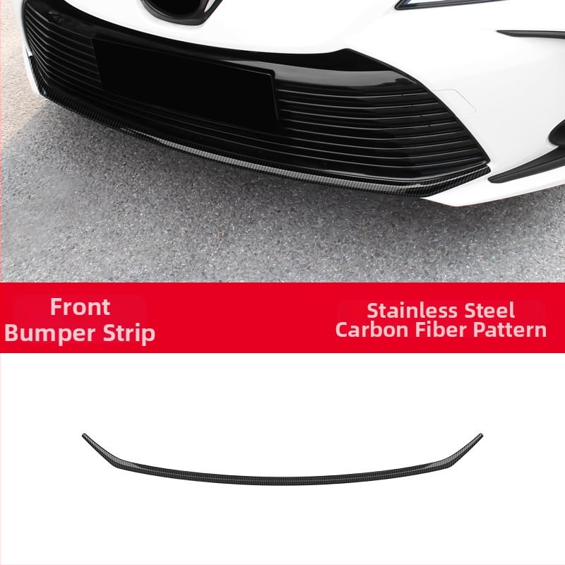 Toyota Corolla 2019–2024 jaoks: esikaitseraiba, nurga kaitse, udutuled dekoratiivne joon; ei ühildu sportversiooniga.