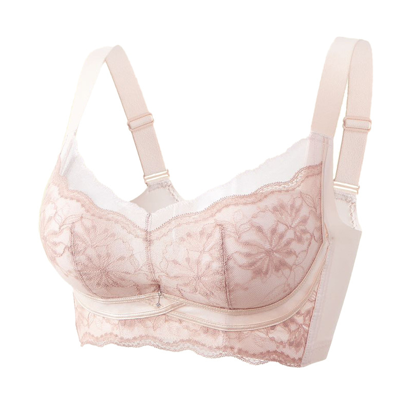 Bezsavienas krūšturis, elpojošs neilons, vidēji veidoti kausi, fiksētas dubultās lencītes, aizmugurē piecu rindu āķi