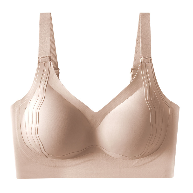 Elpojošs bezšuvju krūšturis bez stieples, 3/4 kauss, mīksti formēti kausi no sūklīša, sānu krūšu savākšana, muguras veidošana