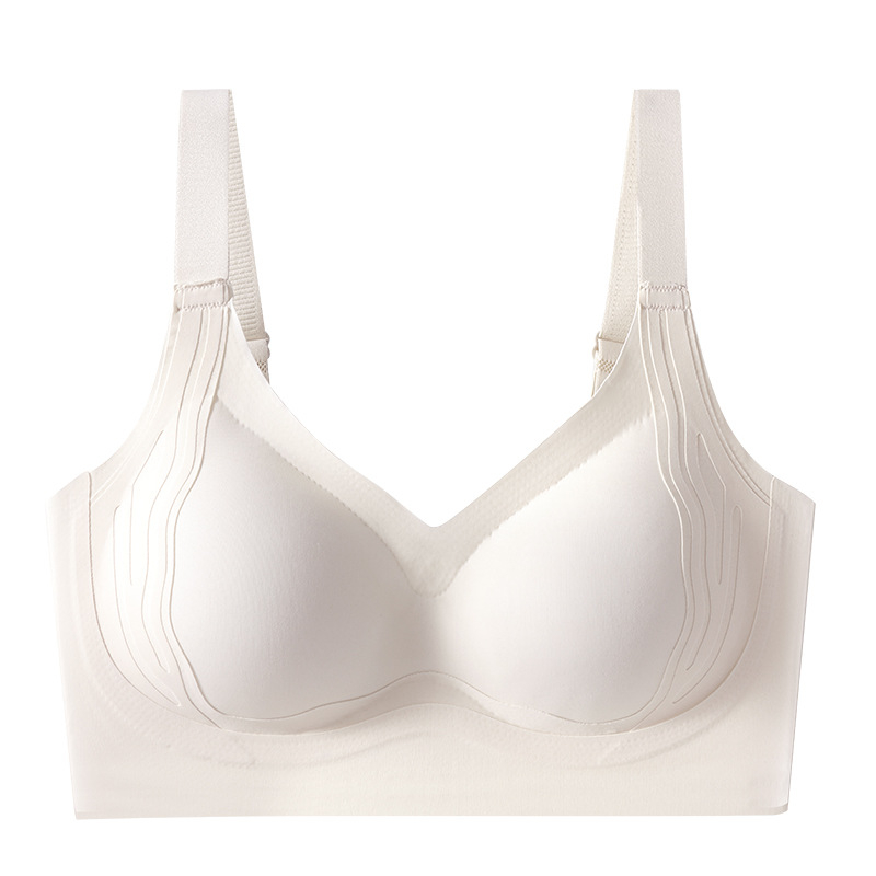 Elpojošs bezšuvju krūšturis bez stieples, 3/4 kauss, mīksti formēti kausi no sūklīša, sānu krūšu savākšana, muguras veidošana