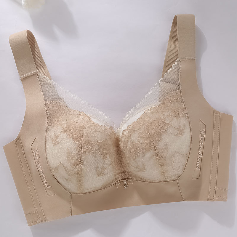 Push-Up krūšturis, 3/4 kauss, elpojošs modal, mežģīne, bezvadu