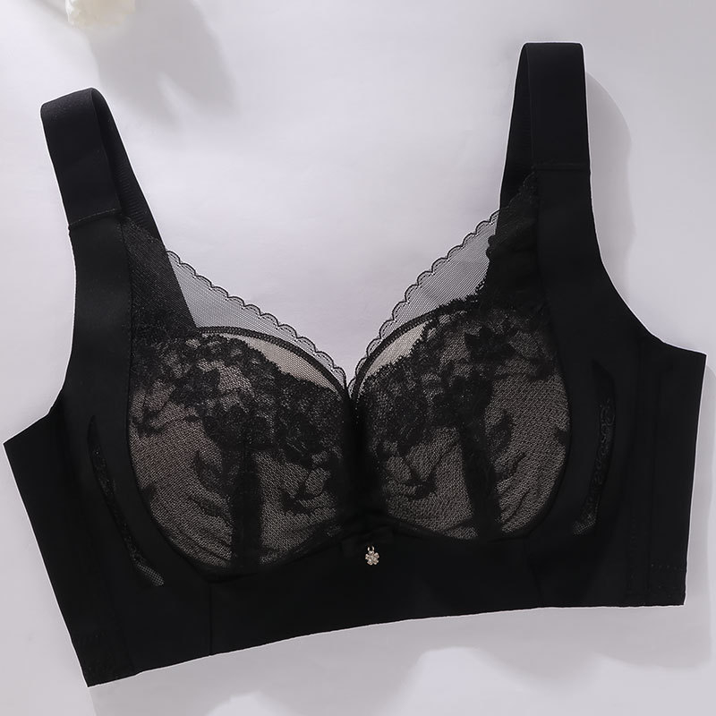 Push-Up krūšturis, 3/4 kauss, elpojošs modal, mežģīne, bezvadu