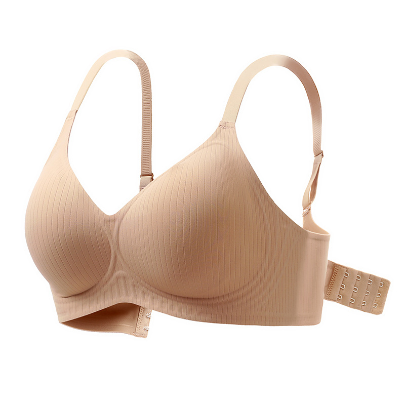 Nailonist 3/4 kaussiga seamless rinnahoidja, traadita, pehme toega, seljaosa kinnitusega nelja rea konksud