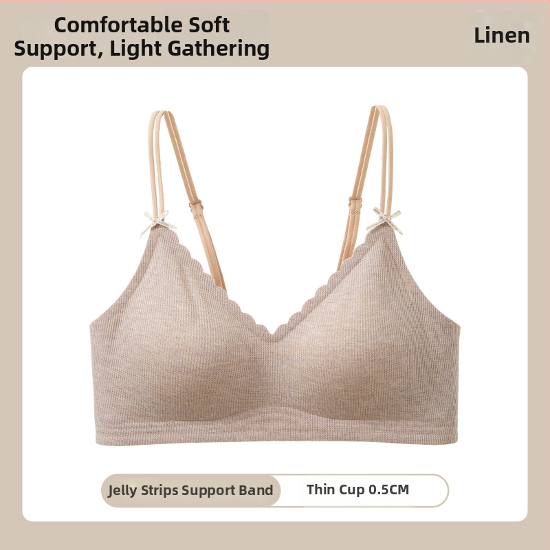 Bešiv grudnjak za žene, bez šavova, bez kostica, mek podrška i tanak kroj, prilagođen malom poprsju