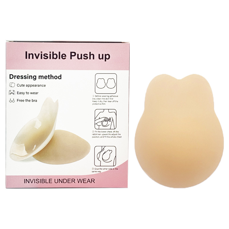 Silikona krūšu plāksteris ar zaķa ausu formā – nemanāms, atkārtoti lietojams, plāns, pacēlums