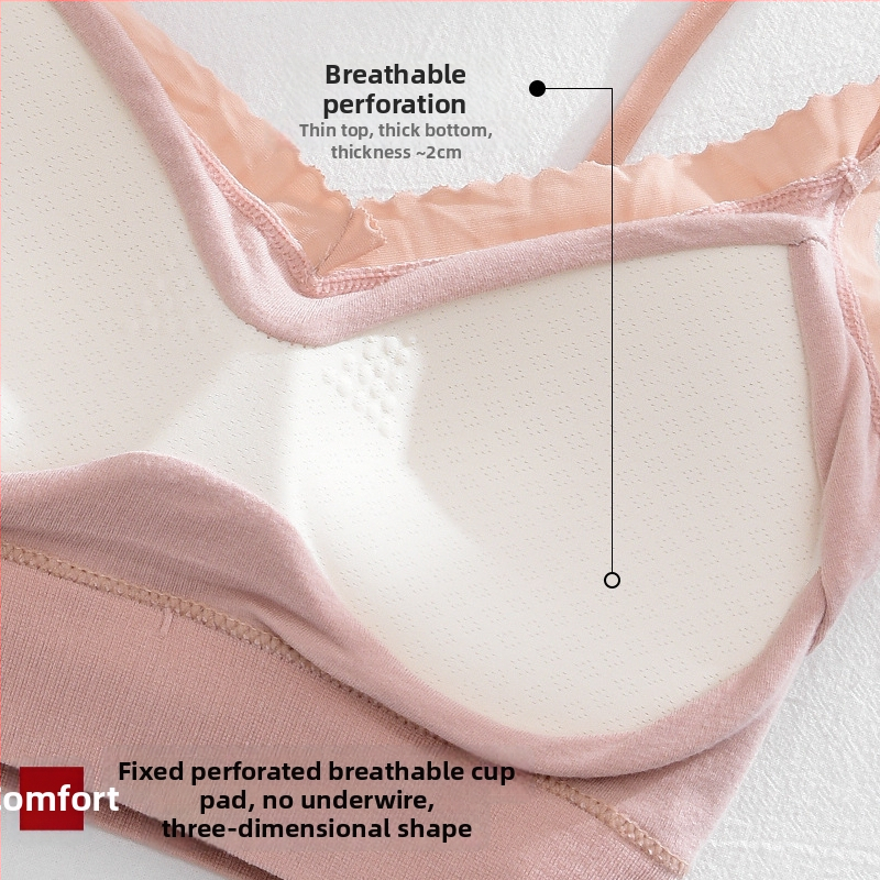 Bezšuvju caurulvē virsotne ar pilnajiem kausiem, latex formēti kausi, kokvilnas audums, fiksēti dubulti plecu siksnas