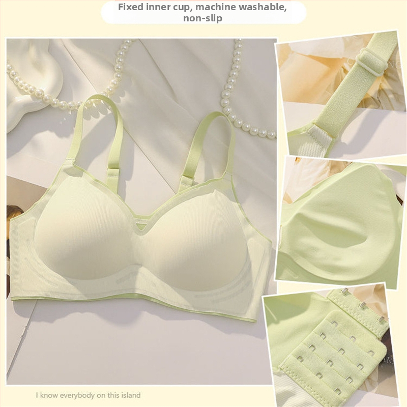 Bešuvine rinnahoidja nailonist, 3/4 kauss, ilma terasrõngast, fikseeritud topeltrihmad, tagant kolm konksu rida (Nailon; 3/4 kauss; ilma terasrõngast; fikseeritud topeltrihmad; tagant kolm konksu rida)