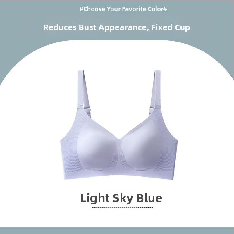 Sutien fără cusături pentru bust mare — fără sârmă, susținere, anti-cădere, cupe turnate ultra-subțiri, bretele reglabile