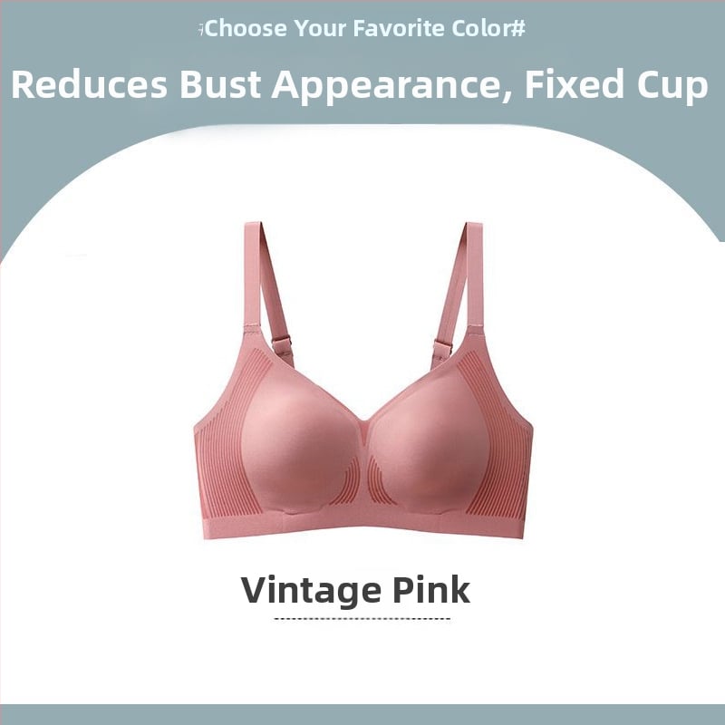 Sutien fără cusături pentru bust mare — fără sârmă, susținere, anti-cădere, cupe turnate ultra-subțiri, bretele reglabile