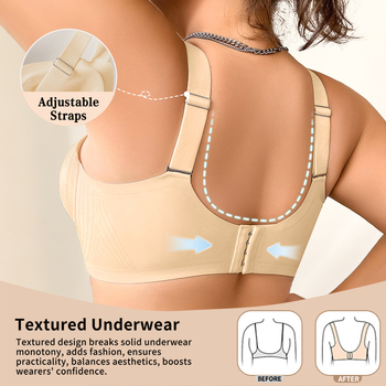 Bezšuvju krūšturis lielām izmēram, atbalsts un pacelšana, neilona audums, pilnas kupas, plānas formētas kupas, fiksētas dubultās siksnas, aizmugurē četrās rindās aizdare