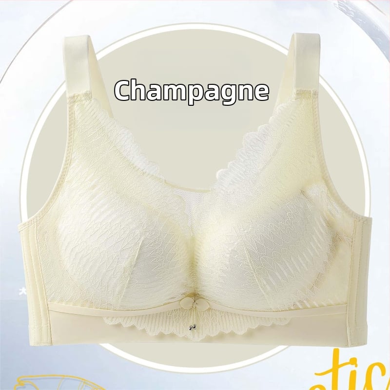 Sutien wireless cupe 3/4, cupe turnate ultra-subțiri, material poliester, bretele fixe duble, închidere spate cu patru rânduri