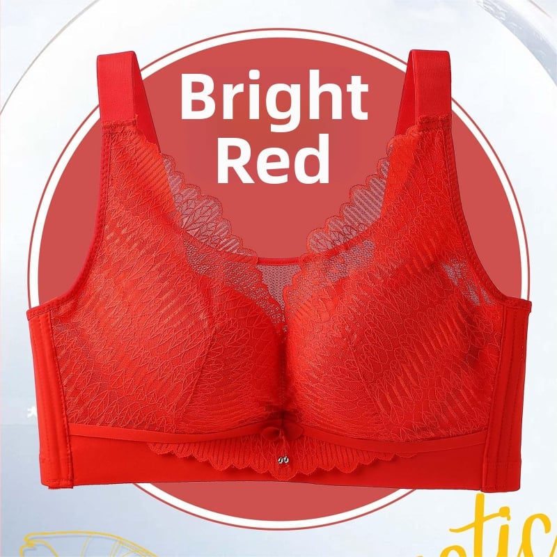 Sutien wireless cupe 3/4, cupe turnate ultra-subțiri, material poliester, bretele fixe duble, închidere spate cu patru rânduri