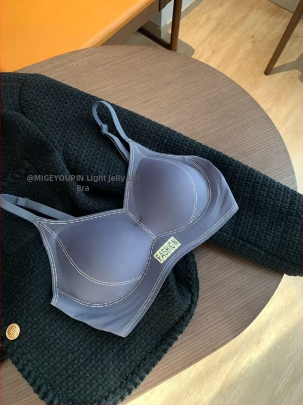 Yanrou Sutien din nailon fără cusături pentru susținere, cu cupă subțire modelată și suport lateral