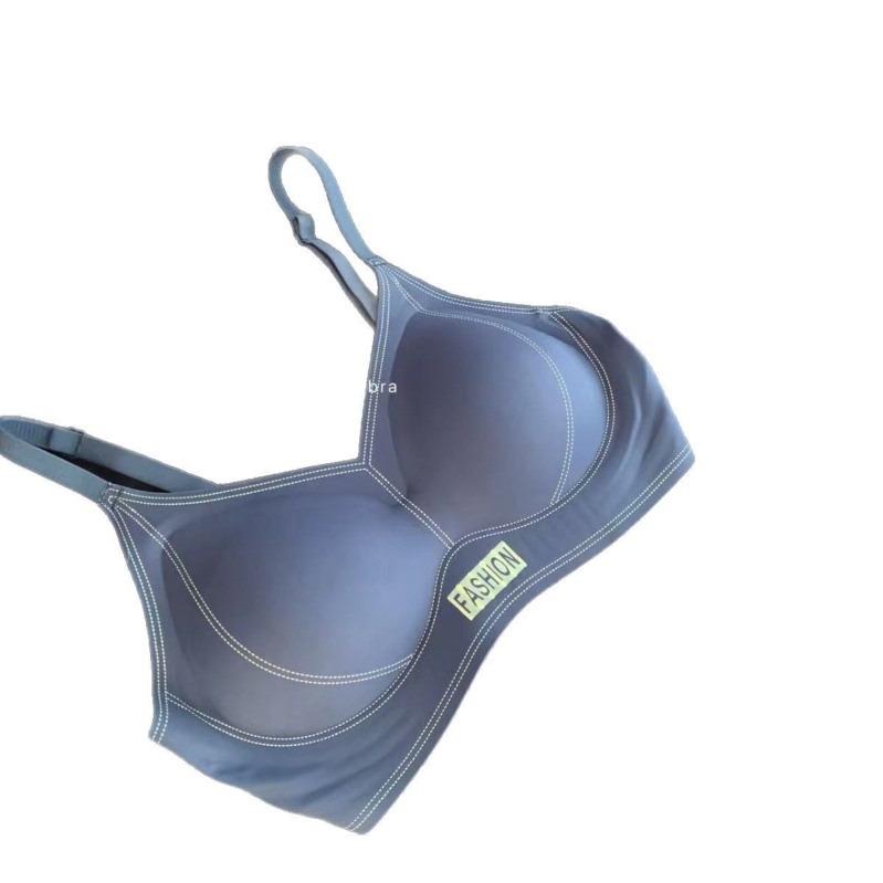 Yanrou Sutien din nailon fără cusături pentru susținere, cu cupă subțire modelată și suport lateral