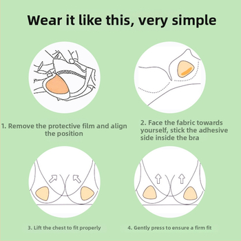 Krūšturis ar dubulti līmējamām spilventiņiem – bieza silikona putas, push-up, elpojošs, neredzams mazām krūtīm