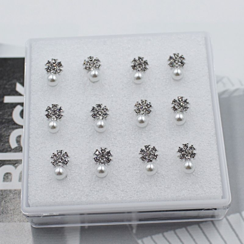 Naistele mõeldud kõrvarõngad, hüpoallergilised plastist põhikadmega, kristallide ja pärlitega, pastorali stiil, roostevabast terasest postid, kevad 2025