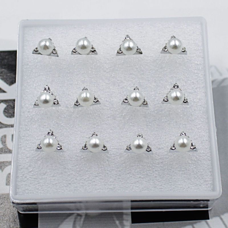 Naistele mõeldud kõrvarõngad, hüpoallergilised plastist põhikadmega, kristallide ja pärlitega, pastorali stiil, roostevabast terasest postid, kevad 2025