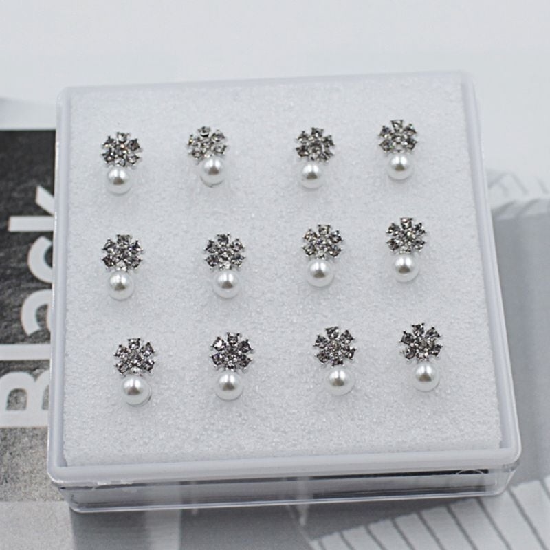 Naistele mõeldud kõrvarõngad, hüpoallergilised plastist põhikadmega, kristallide ja pärlitega, pastorali stiil, roostevabast terasest postid, kevad 2025