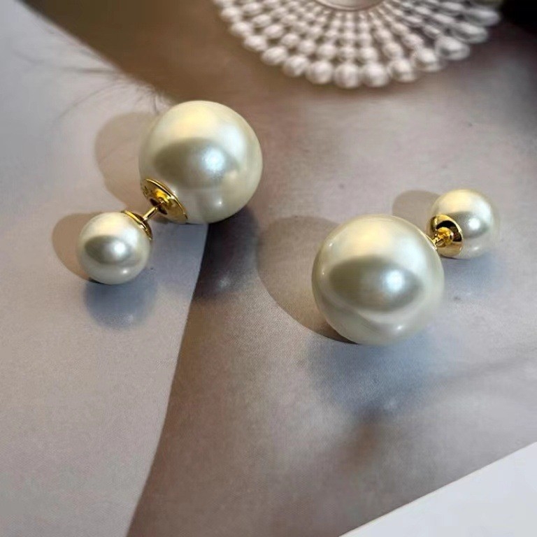 Pärl stud kõrvarõngad kahe kandmise viisi, metallist korpus, vasest postid, geomeetriline stiil, naistele