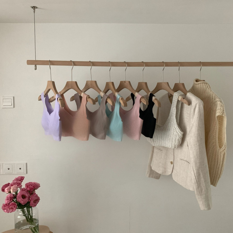 Sutien yoga dintr-un singur piesă, fără cusături, stil vestă, cu cupă 3/4 și cupe groase, respirabil din spandex