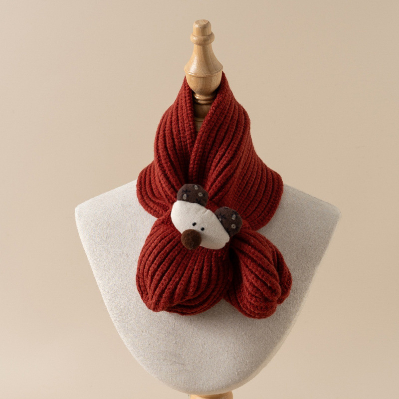 Dječji križno pleteni šal za vrat za jesen i zimu, unisex (Unisex • Jesen/Zima • Križni dizajn • Zvjezdani uzorak)