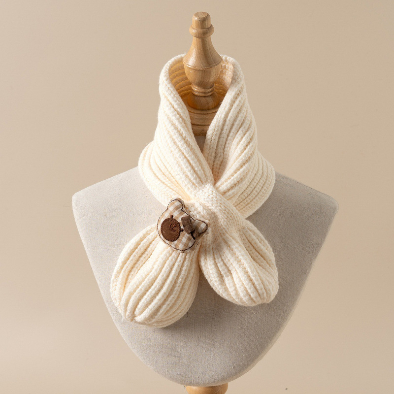 Dječji križno pleteni šal za vrat za jesen i zimu, unisex (Unisex • Jesen/Zima • Križni dizajn • Zvjezdani uzorak)