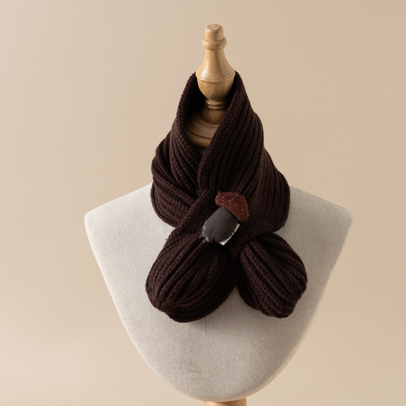 Dječji križno pleteni šal za vrat za jesen i zimu, unisex (Unisex • Jesen/Zima • Križni dizajn • Zvjezdani uzorak)