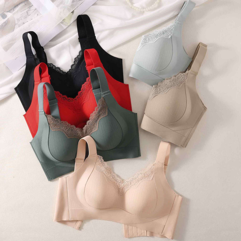 Rinnahoidja ülemise toega, 3/4 kauss, õhukesed vormitud kausid, fikseeritud õlapaelad, selja nelja rea konksu sulgemine