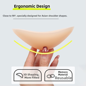 Silikona plecu spilvens – taisnā leņķa stiprinājums, biezināts, pretslīdēšanas, nemanāms