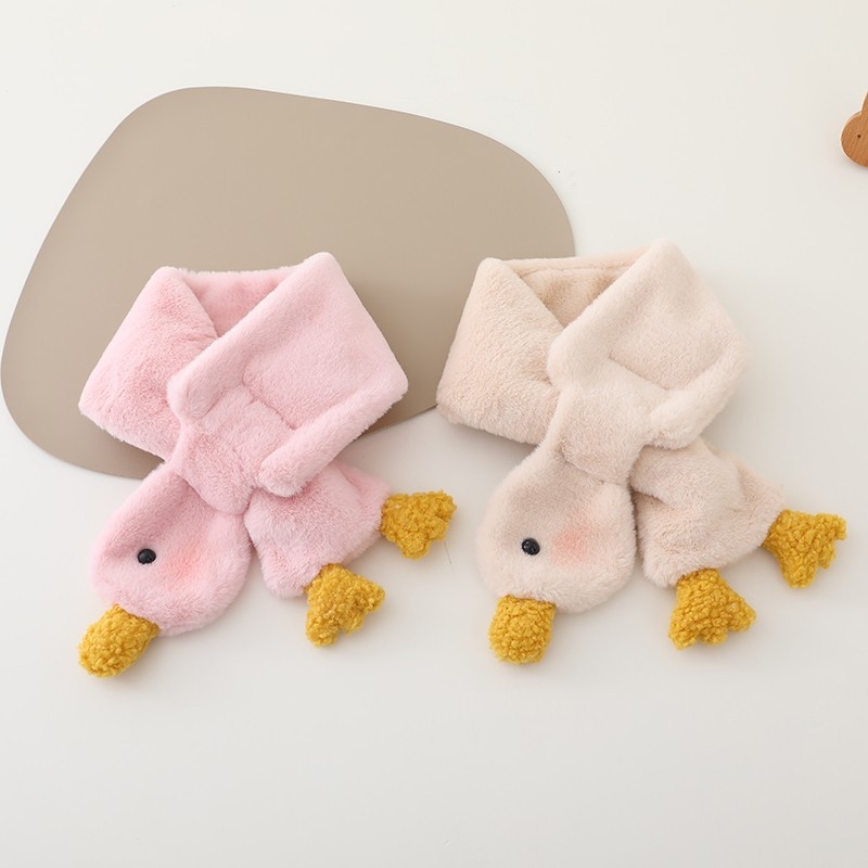 Dječji šal, unisex, cartoon uzorak, topao pliš materijal za jesen i zimu