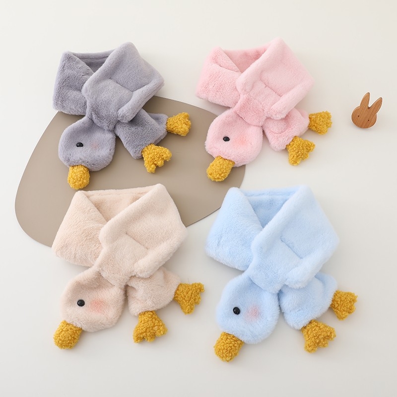 Dječji šal, unisex, cartoon uzorak, topao pliš materijal za jesen i zimu