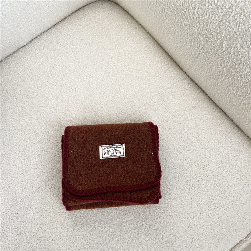 Vuneni šal za djecu, uzorak usklađenih boja, pravokutni oblik, jesen-zima 2025, održava toplinu