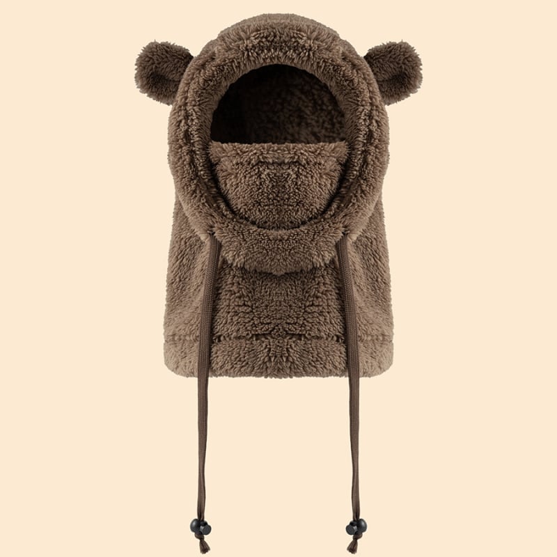 Dječja kapuljača s integriranom maskom i ovratnikom – plišana zimska kapa, otporna na vjetar za skijanje i vožnju biciklom, dob 4-12 godina