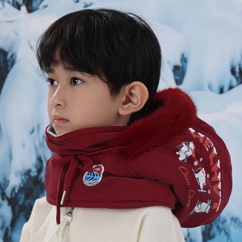 Dječja kapa s kapuljačom za zimu, flis podstava, zaštita vrata, otporna na vjetar, kupolasti oblik s kratkim rubom