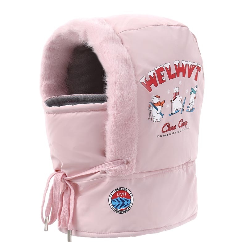 Dječja kapa s kapuljačom za zimu, flis podstava, zaštita vrata, otporna na vjetar, kupolasti oblik s kratkim rubom