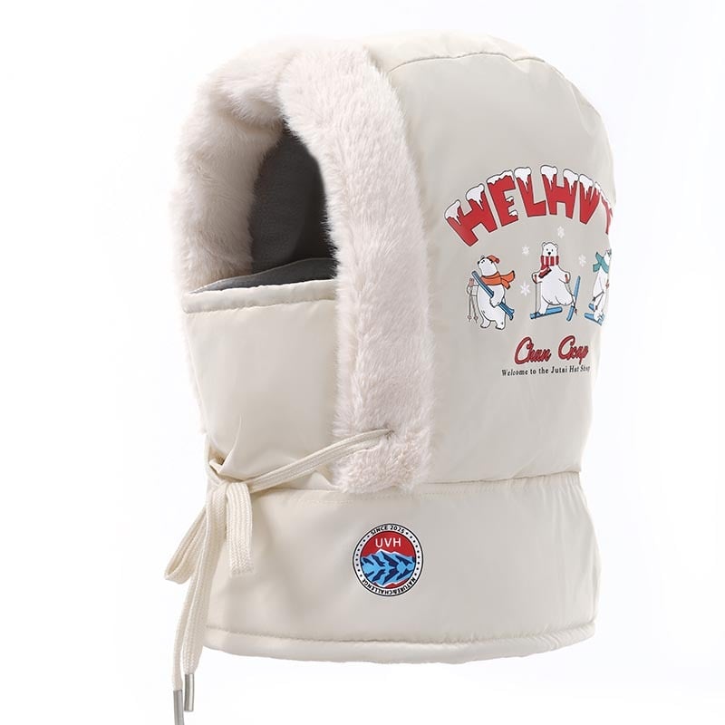 Dječja kapa s kapuljačom za zimu, flis podstava, zaštita vrata, otporna na vjetar, kupolasti oblik s kratkim rubom