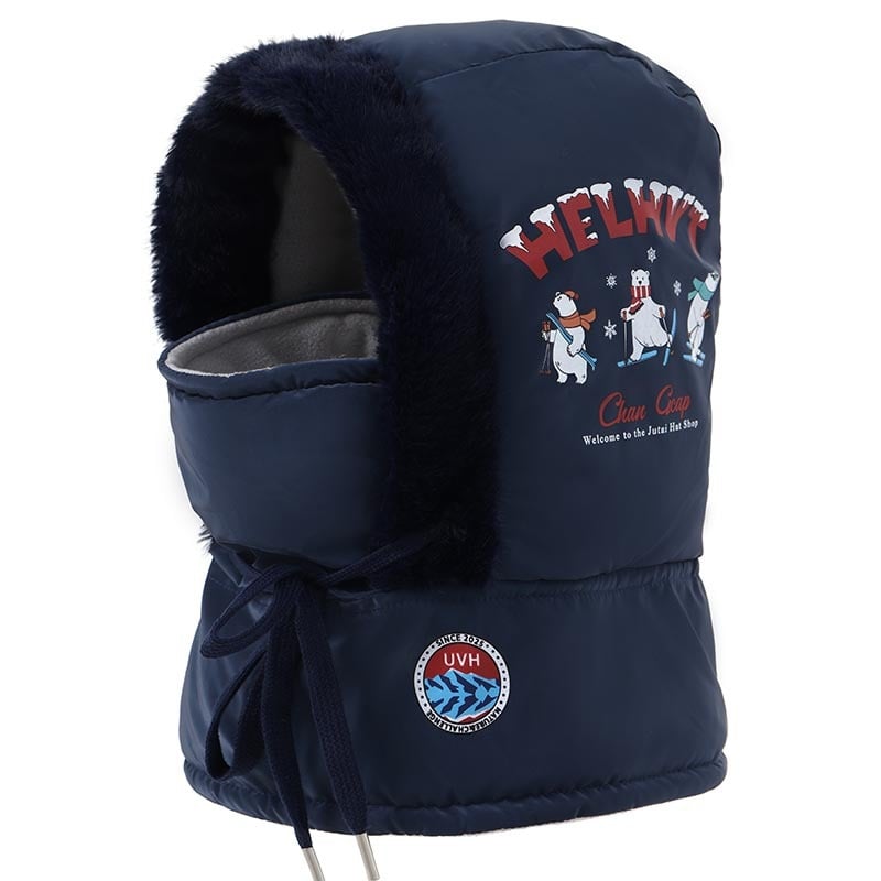 Dječja kapa s kapuljačom za zimu, flis podstava, zaštita vrata, otporna na vjetar, kupolasti oblik s kratkim rubom