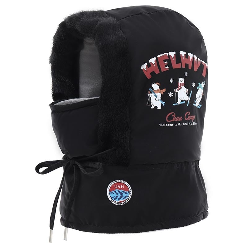 Dječja kapa s kapuljačom za zimu, flis podstava, zaštita vrata, otporna na vjetar, kupolasti oblik s kratkim rubom