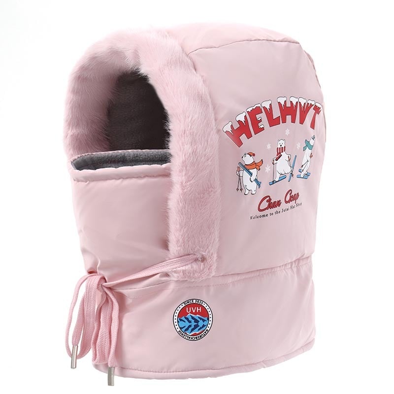 Dječja kapa s kapuljačom za zimu, flis podstava, zaštita vrata, otporna na vjetar, kupolasti oblik s kratkim rubom