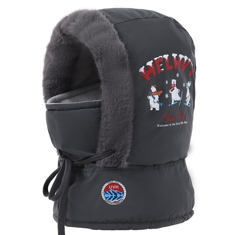 Dječja kapa s kapuljačom za zimu, flis podstava, zaštita vrata, otporna na vjetar, kupolasti oblik s kratkim rubom