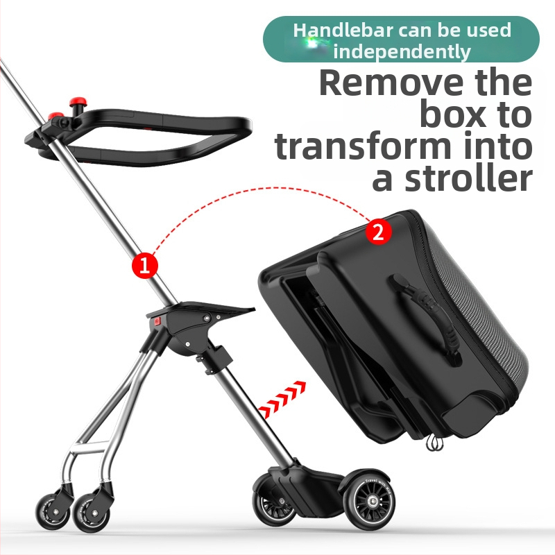 QBOX detský kufor na sedenie počas ciest – otvorenie na zips, TSA kombinovaný zámok, PC materiál, univerzálne kolieska, 4,5 kg