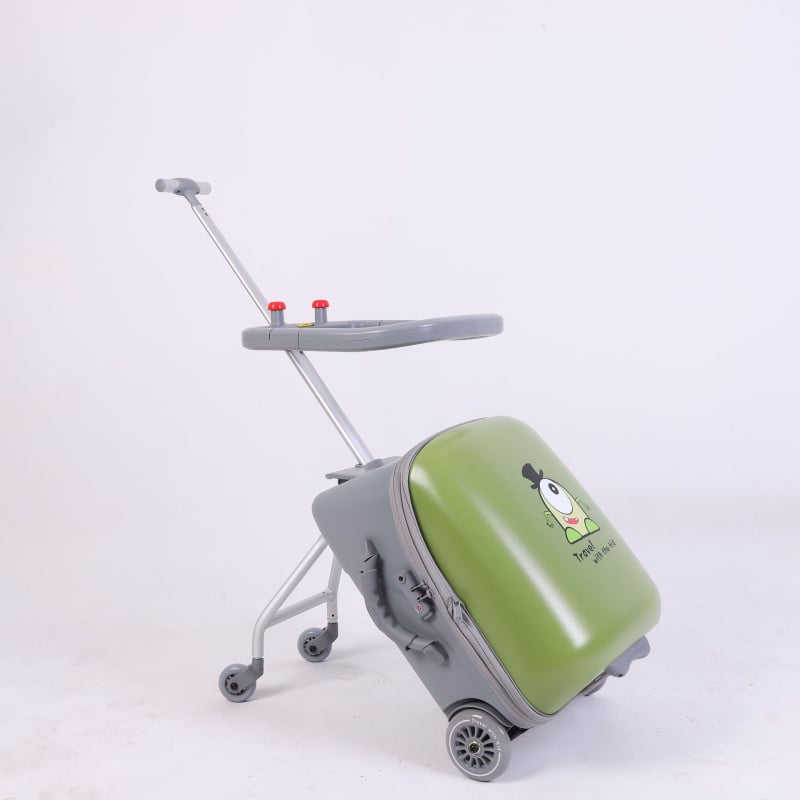 QBOX dječji prtljag za sjedenje na putovanju – otvaranje na zip, TSA kombinacijski lokot, PC materijal, univerzalni kotačići, 4,5 kg